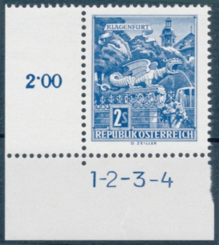 Briefmarke mit Symbolzahl(en)